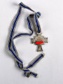 Ehrenkreuz der Deutschen Mutter ( Mutterkreuz ) in Silber mit langem Band, guter Zustand