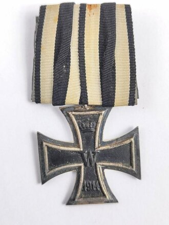 1. Weltkrieg, Eisernes Kreuz 2. Klasse 1914 an Einzelspange, Hersteller im Bandring dieser aber nicht lesbar