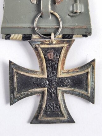 1. Weltkrieg, Eisernes Kreuz 2. Klasse 1914 an Einzelspange, Hersteller im Bandring dieser aber nicht lesbar