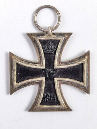 1. Weltkrieg, Eisernes Kreuz 2. Klasse 1914 mit Hersteller im Bandring, dieser nicht genau lesbar