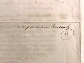 Russland / Frankreich, grossformatiges Reisedokument datiert 1858 ?