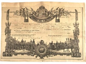Ungarn, Urkunde zum Militärabschied 1883 ?...