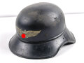 Stahlhelm Luftschutz. Originallack und Abzeichen