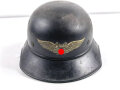 Stahlhelm Luftschutz. Originallack und Abzeichen