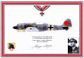 Luftwaffe, DIN A4 Druck Ritterkreuzträger Hugo Broch samt eigenhändiger Unterschrift.