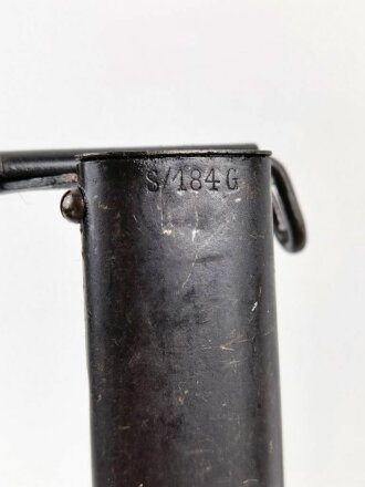 Norwegen, Seitengewehr Modell  84/98 der Wehrmacht aptiert für Modell 1957 Selbstladegewehr mit Tragehaken für ein U.S. Lochkoppel