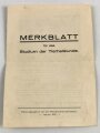 Merkblatt für das Studium der Tierheilkunde von Januar 1937, Verschickt in einem Feldpostbrief 1943