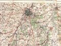 Karte für den Dienstgebrauch in der Wehrmacht. Frankreich  "Maubeuge-Bruxelles", Maße: 53 x 75 cm