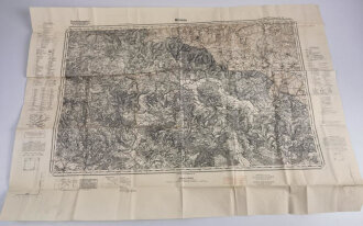 Karte für den Dienstgebrauch in der Wehrmacht. Frankreich 1936 "Mezieres", Maße: 71 x 103 cm