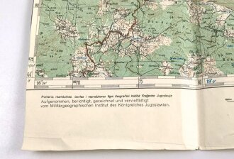 Karte für den Dienstgebrauch in der Wehrmacht. Jugoslawien "Zvornik", Maße: 41 x 66 cm