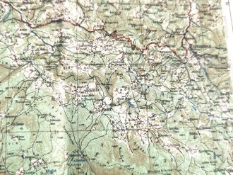 Karte für den Dienstgebrauch in der Wehrmacht. Jugoslawien "Zvornik", Maße: 41 x 66 cm