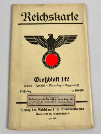 Reichskarte, Großblatt 142, Cham - Zwiesel -...