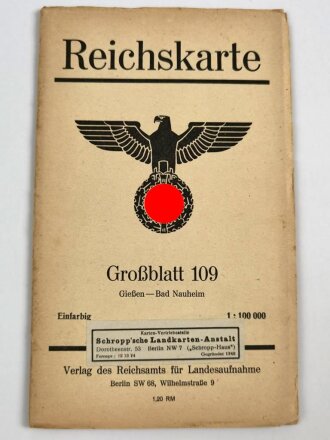 Reichskarte, Großblatt 109, Gießen - Bad Nauheim