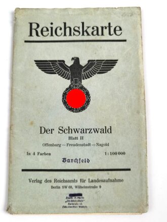Reichskarte, Blatt II, Offenburg - Freudenstadt - Nagold