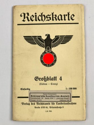 Reichskarte, Großblatt 4, Labiau - Kranz