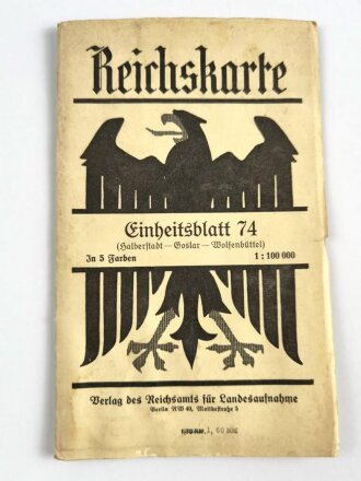 Reichskarte, Einheitsblatt 74, Halberstadt - Goslar -...