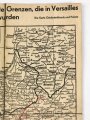 Fränkische Tageszeitung "Gesprengte Grenzen, die in Versailles gezogen wurden" Die Karte Ostdeutschlands und Polen, Maße: 28 x 41 cm