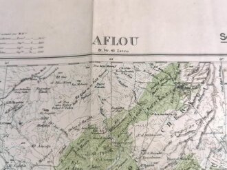 Afrikakorps, Deutsche Karte von Algerien 1941 "Aflou", stark gebraucht, Maße: 52 x 69  cm