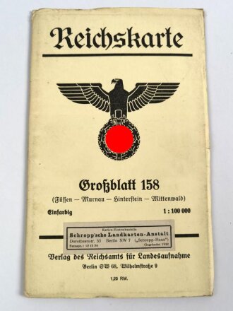 Reichskarte, Großblatt 158, Füssen - Murnau -...