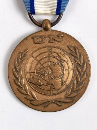 UNO, UN Ehrenmedaille Golan Einsatz, Rückseitig mit Kleberesten
