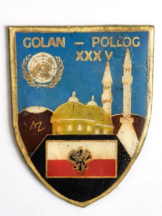 UNO Polen, Metallabzeichen "GOLAN POLLOG XXXV"...