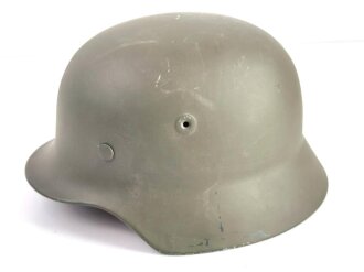 Bundesgrenzschutz Stahlhelm Modell 1940, leider unschlau...