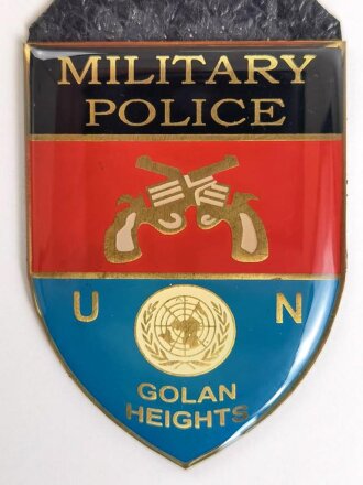 UNO, Brustanhänger " MILITARY POLICE UN GOLAN HEIGHTS"  Golanhöhe Militärpolizei