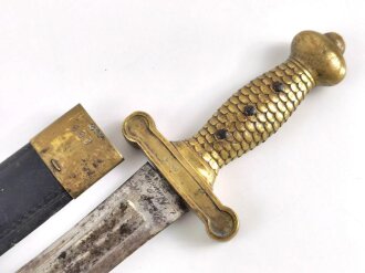 Frankreich, Faschinenmesser "Glaive Modell 1816" Hersteller Klingenthal 1831, Scheide nicht geschrumpft