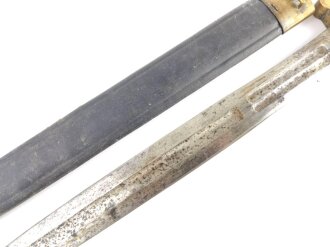 Frankreich, Faschinenmesser "Glaive Modell 1816" Hersteller Klingenthal 1831, Scheide nicht geschrumpft