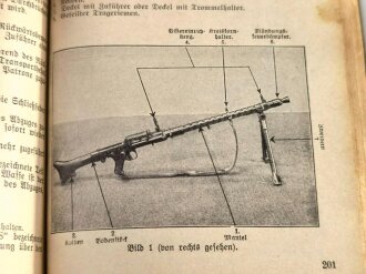 "Unterrichtsbuch für Soldaten" Ausgabe für MG Kompanie, datiert 1938, ca. 300 Seiten, stark gebraucht