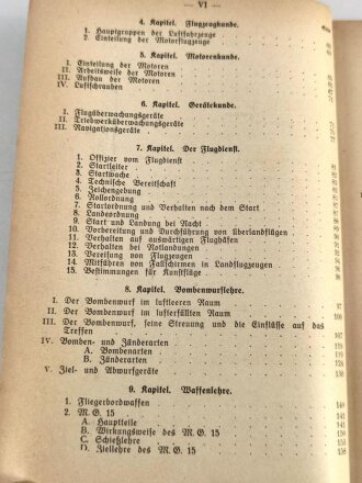 "Der Flieger - Dienstunterricht in der Fliegertruppe", datiert 1940, 248 Seiten, gebraucht