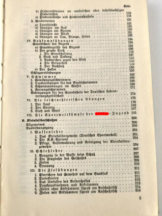 "HJ im Dienst" Ausbildungsvorschrift für die Ertüchtigung der Deutschen Jugend. 368 Seiten mit Widmung, datiert 1940