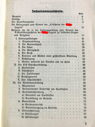 "Kriegsausbildung der Hitler-Jugend im Schieß- und Geländedienst" datiert 1941, 151 Seiten, gebraucht