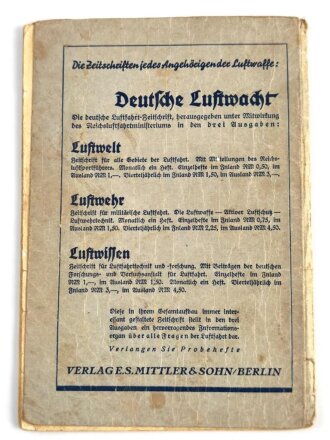 "Der Fliegerschütze - Ein Handbuch für den Dienstunterricht", datiert 1936, 63 Seiten, stark gebraucht