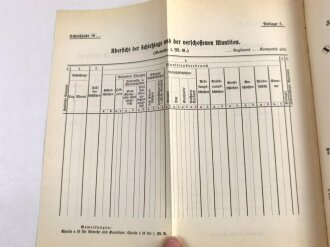 h.Dv. 240 "Schießvorschrift für Gewehr (Karabiner) leichtes Maschinengewehr, Pistole u.s.w.", 162 Seiten, gebraucht mit Einlage