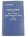 h.Dv. 240 "Schießvorschrift für Gewehr (Karabiner) leichtes Maschinengewehr, Pistole u.s.w.", 162 Seiten, gebraucht mit Einlage