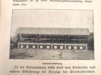 "Kleinkaliber-Scheibenschießen", datiert 1930, 129 Seiten, gebraucht