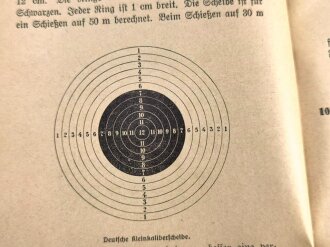 "Kleinkaliber-Scheibenschießen", datiert 1930, 129 Seiten, gebraucht