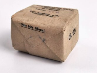 Pack "100g gewöhnliche Watte" datiert 1940
