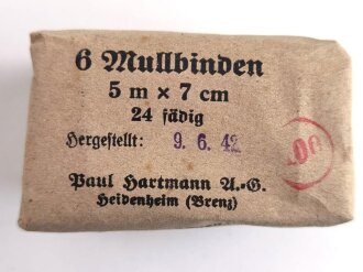 Pack "6 Mullbinden" datiert 1942