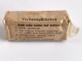 Verbandpäckchen, Breite etwa 65mm, datiert 1941, Originalverpackt