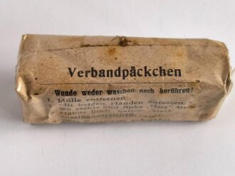 Verbandpäckchen, Breite etwa 65mm, datiert 1941, Originalverpackt