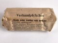 Verbandpäckchen, Breite etwa 65mm, datiert 1941, Originalverpackt