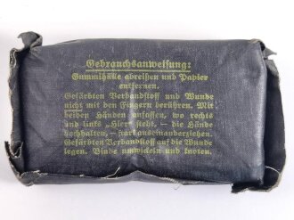 Verbandpäckchen grosses Modell, Gummiert, datiert 1940