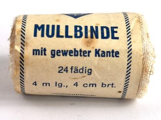 "Mullbinde mit gewebter Kante", 4cm Breit
