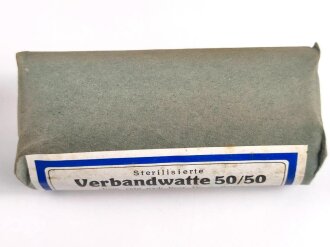 "Verbandwatte 50 gr Preßrollenform" Breite 12cm, datiert 1939