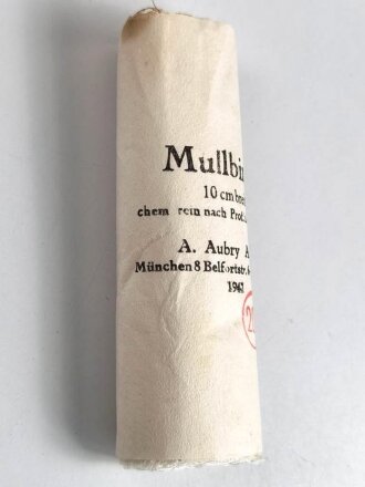 Mullbinde 10cm Breit, datiert 1942