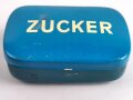 "Zucker" in blauer Blechdose , gehört so unser anderem in Verbandkästen der Wehrmacht und des Luftschutz