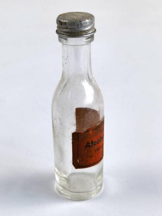 Glasflasche für Brennspiritus, Höhe 12,5cm