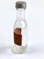 Glasflasche für Brennspiritus, Höhe 12,5cm
